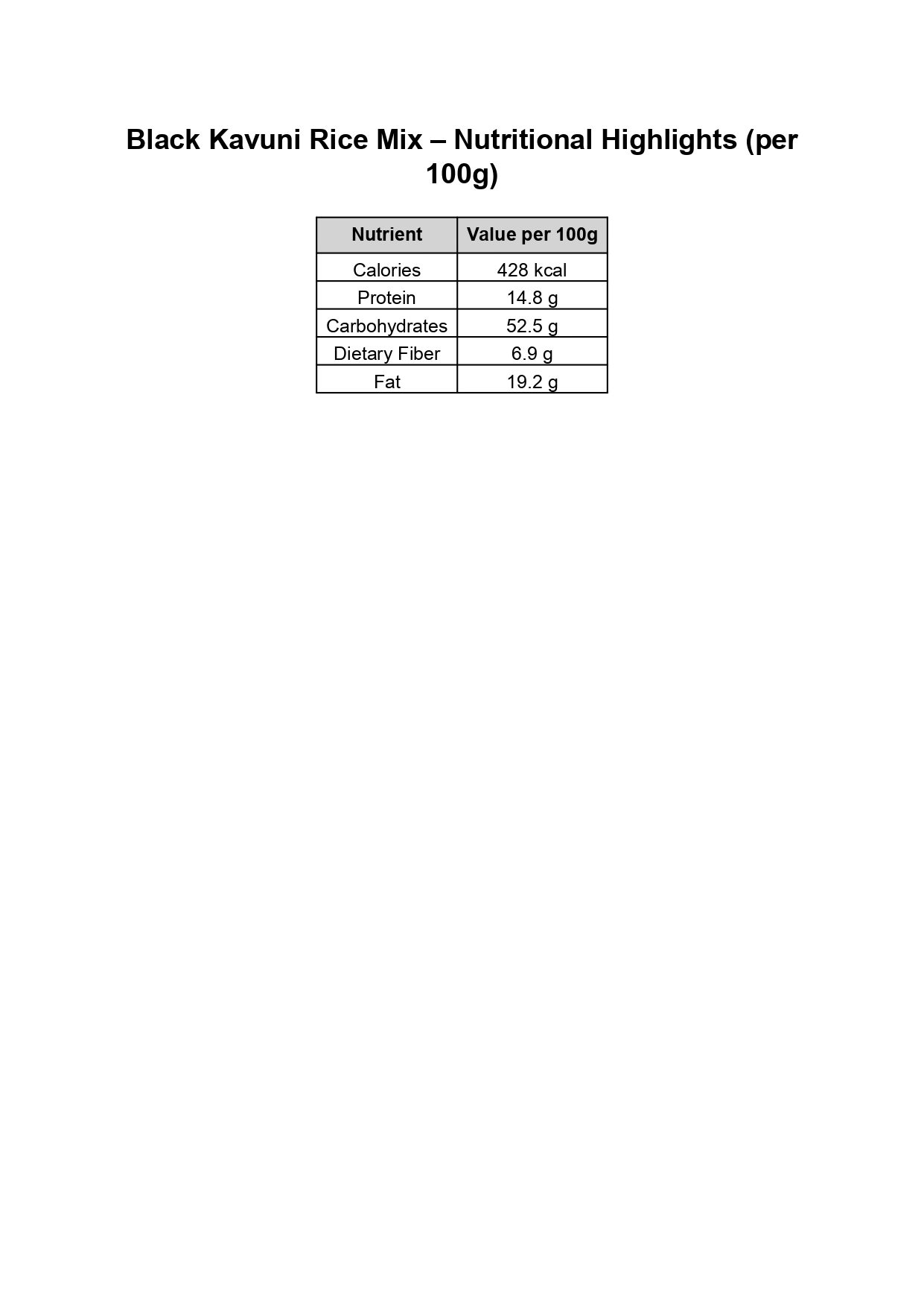 Black Kavuni Rice (Kanji) Health Mix, Antioxidant Rich - Image 2