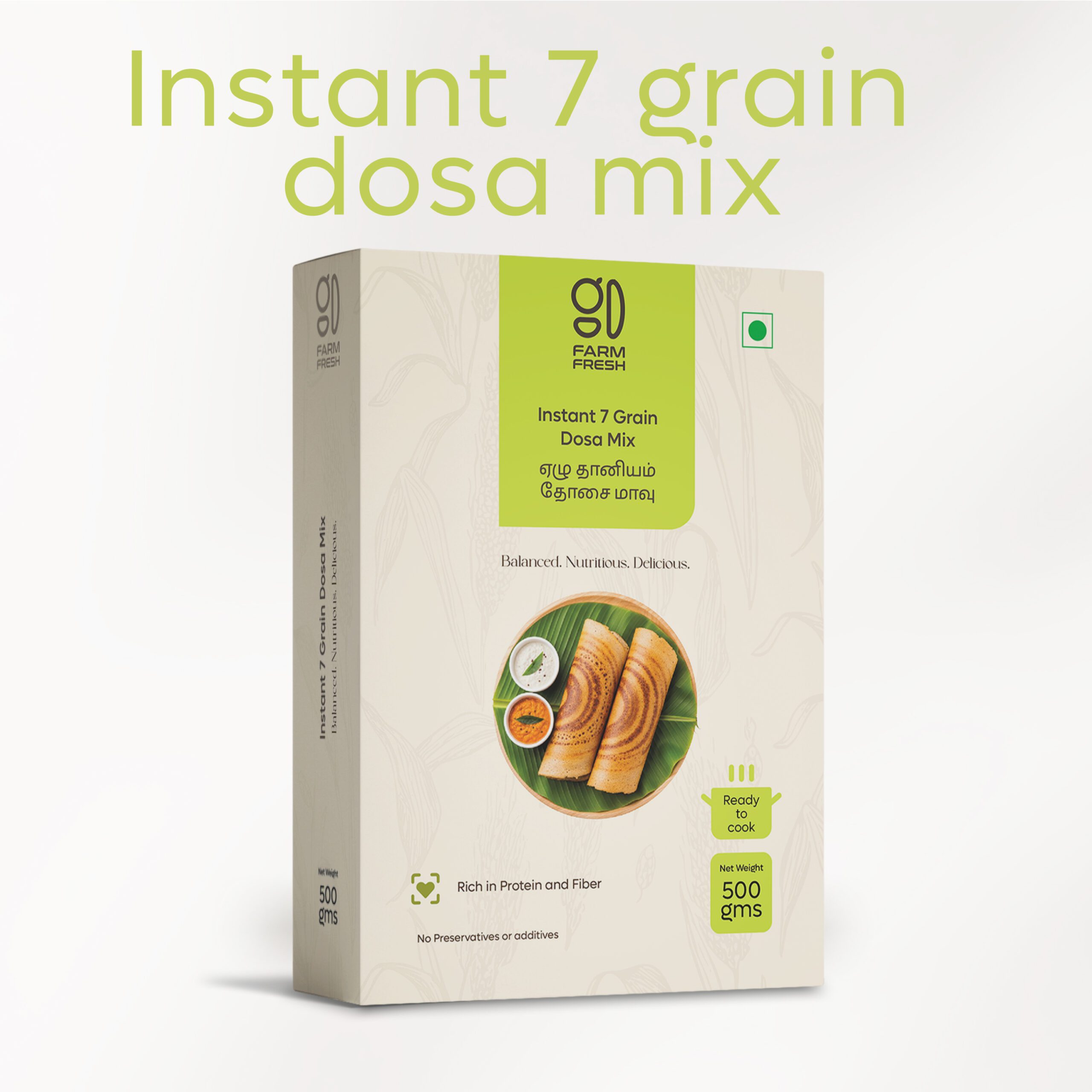 Instant 7 Grain Dosa Mix, Multi-Millet Breakfast Mix
