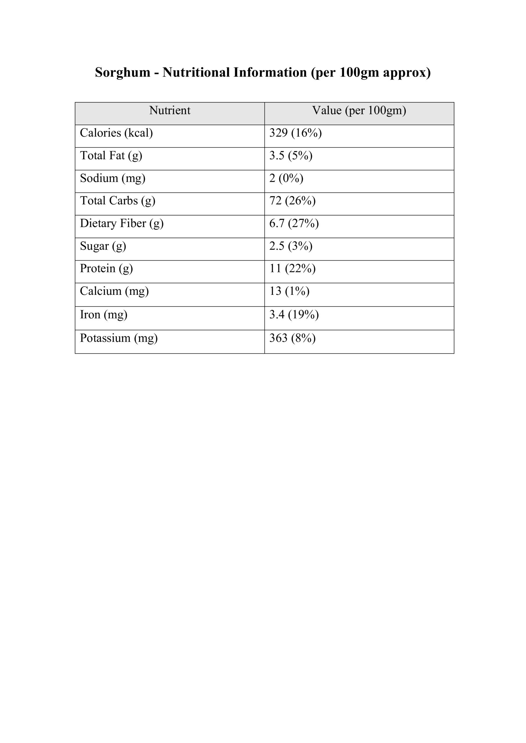 Sorghum Millet (Cholam), Gluten-Free Whole Grain - Image 2