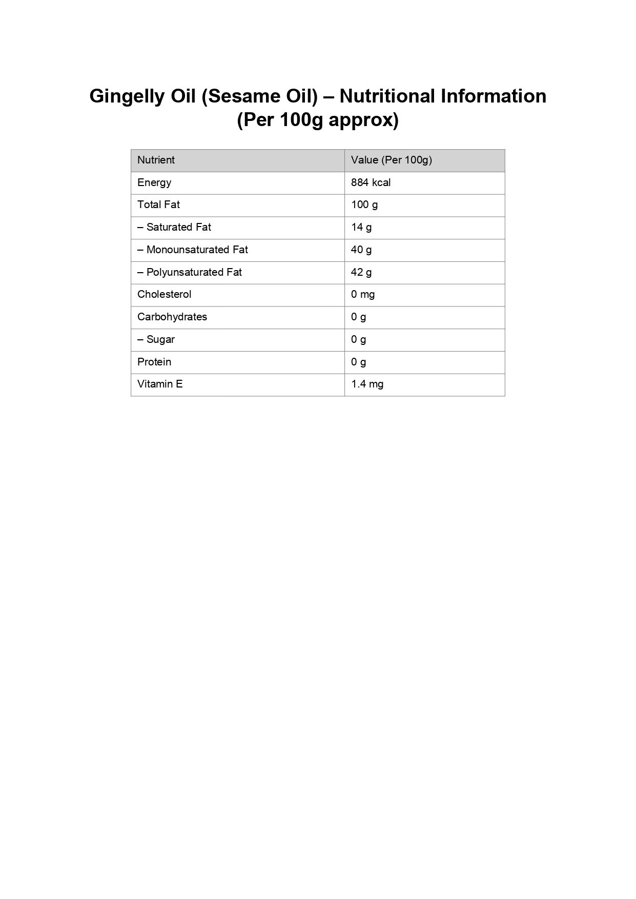 Gingelly (Sesame) Oil, Pure Cold Pressed, High quality - Image 2