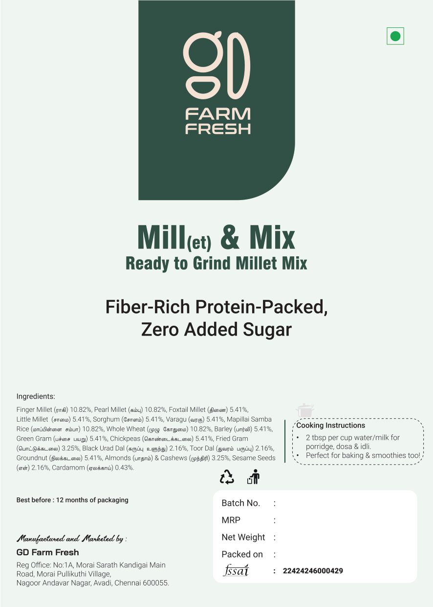 Mill(et) & Mix – Ready to Grind Millets Health Mix Powder